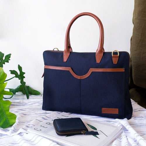 Louise Laptop Bag - Oxford Blue