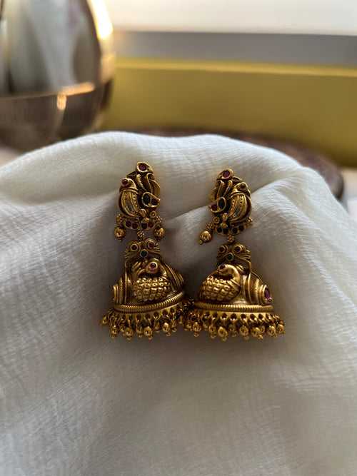 Nagas mayoora jhumkas