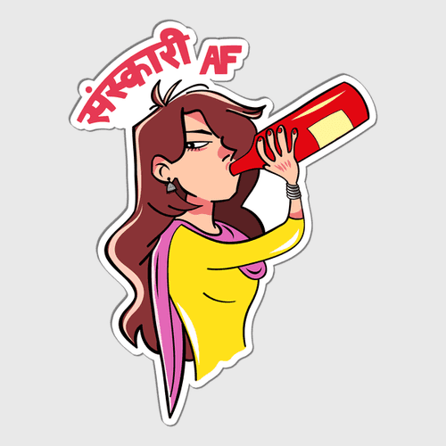 Sanskari Af Sticker