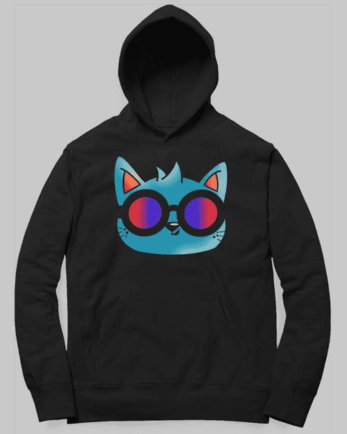 Cool Cat Hoodie by Satavisha