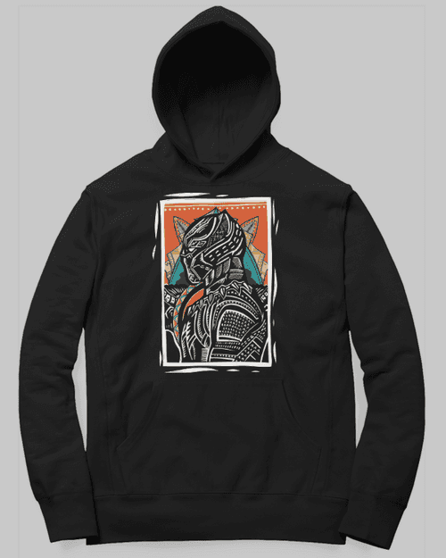 Black Panther Hoodie by Satavisha