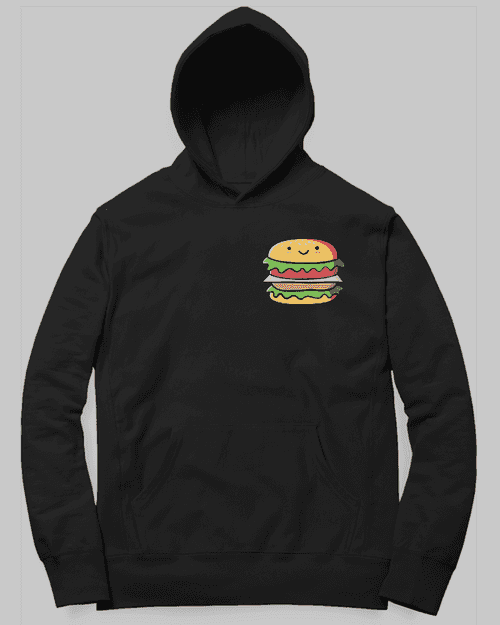 Pocket Burger Hoodie by Satavisha