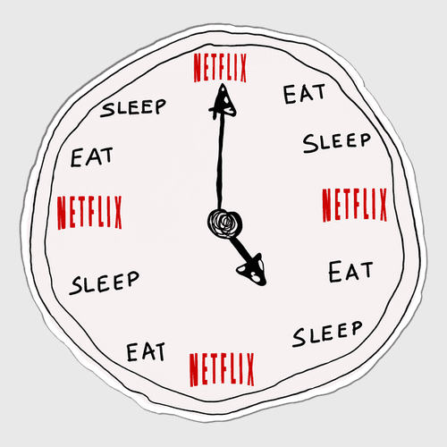 Eat Sleep Netflix Sticker