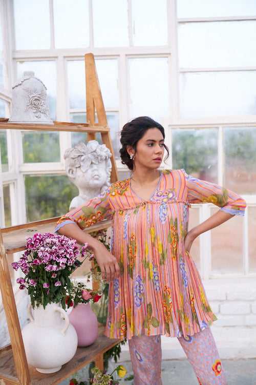 Nina kurta set - orange