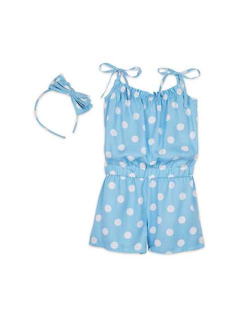 Blue Polka Playsuit