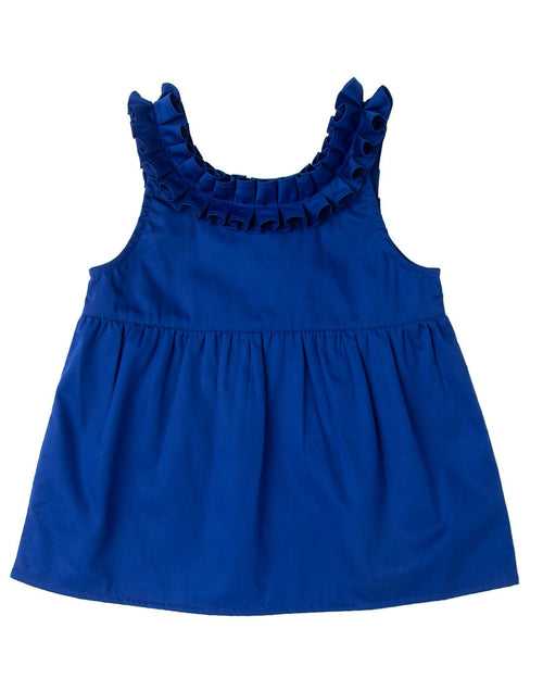 Royal Blue Ruffle Top