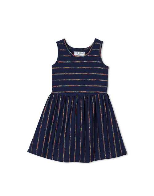 Blue Stripe Jersey Dress