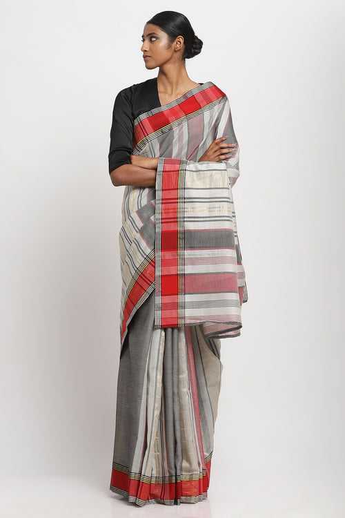 Striped Silk Cotton Saree