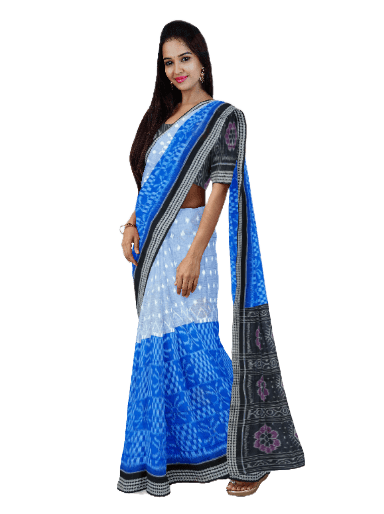 Half half design sambalpuri cotton saree