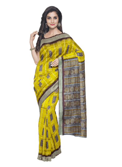 Bomkai Silk Saree with blouse piece