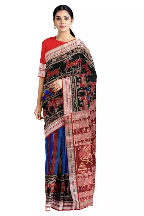 Sambalpuri silk saree with blouse piece