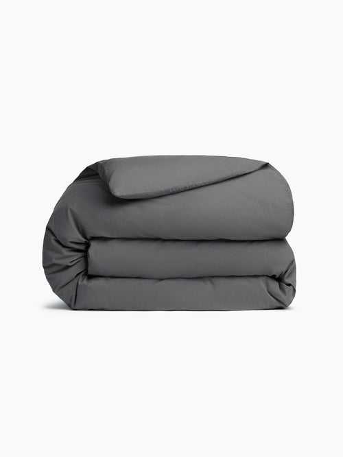 Organic Cotton Duvet Cover - Charcoal Grey