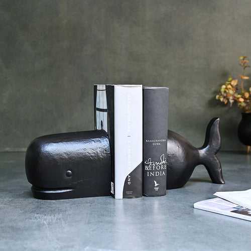 Whale Metal Bookends