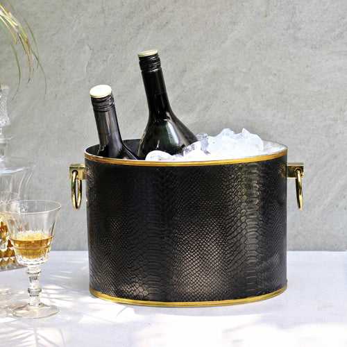 Champagne Bucket With Gold Trimming