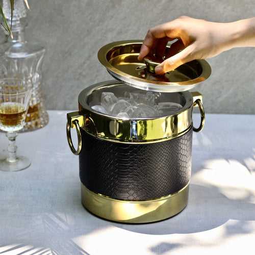 Gold Ice Bucket With Lid