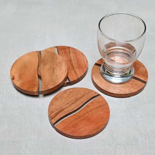 River Wood Coasters - Set of 4