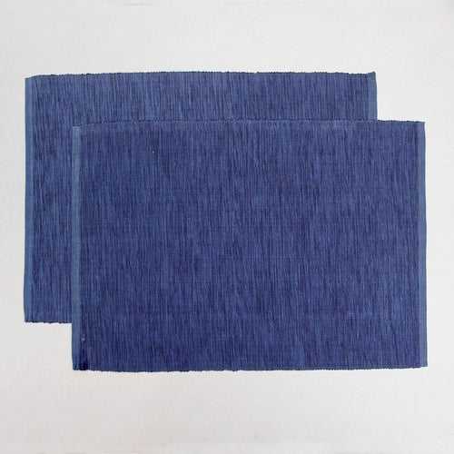 Textured Blue Mats - Set of 4