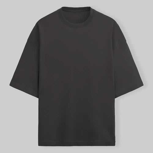 Luxury French Terry Oversized T-Shirts  Crew Neck