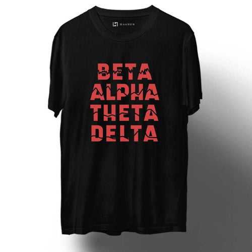 Alpha beta Round Neck Half Sleeve Unisex T-Shirt