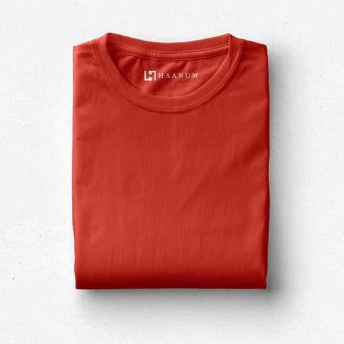 Blood Red Crew Neck  Half Sleeve Unisex T-shirt