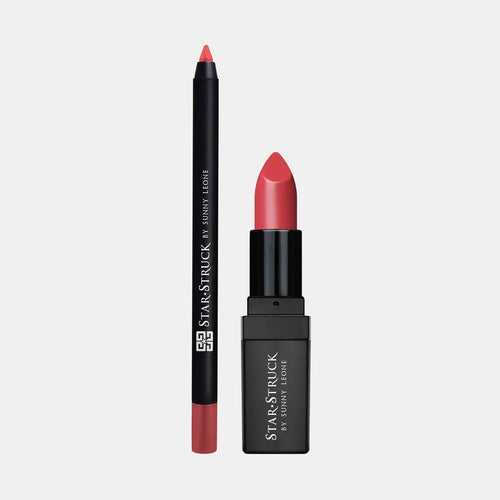 Coralicious - 2Pcs Lip Kit, Lipstick & Lipliner Kit - Coral Pink