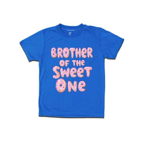 Brother of the sweet one with pink Donut boys t shirt