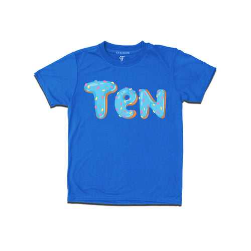 Donut Birthday boy t shirts for 10th birthday