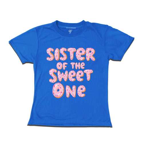 Sister of the sweet one Pink donut girls t shirts