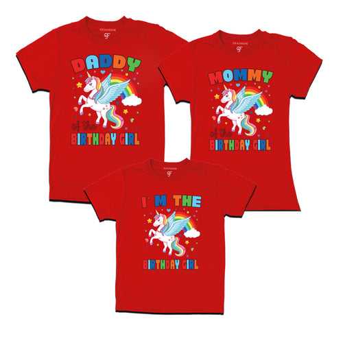 UNICORN PRINT BIRTHDAY T SHIRTS FOR FAMILY