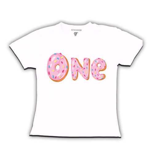 Donut Birthday girl t shirts for 1st birthday