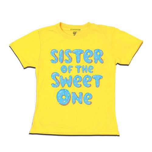 Sister of the sweet one donut girls t shirts