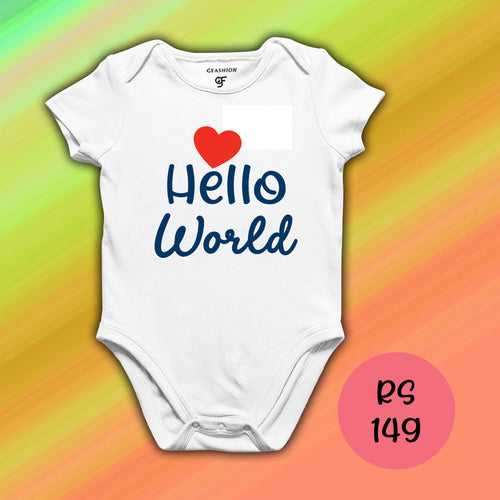 Hello World Baby Rompers onesie bodysuit