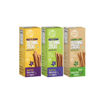 Pack of 3 - Whole Wheat, Ragi & Millets Teething Sticks