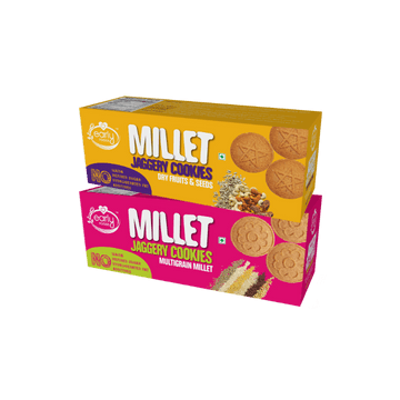 Pack of 2 - Dry Fruit, Multigrain Millet Jaggery Cookies