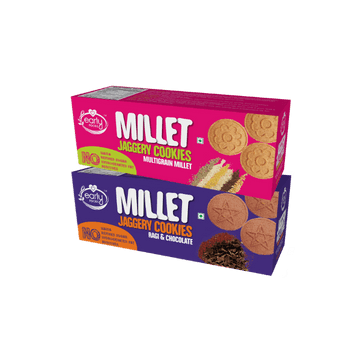 Pack of 2 - Multigrain, Ragi Choco Jaggery Cookies