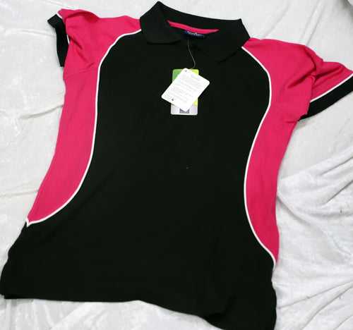 Sale Polos - SIZE 8 Black/Pink PS78