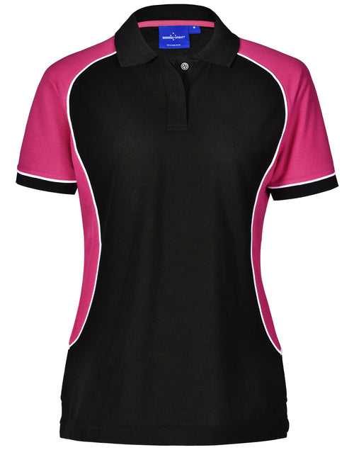 Sale Polos - SIZE 10 Black/Pink PS78