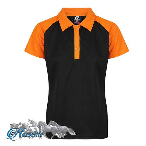 #Horselife Black/Orange polo shirt - you choose design