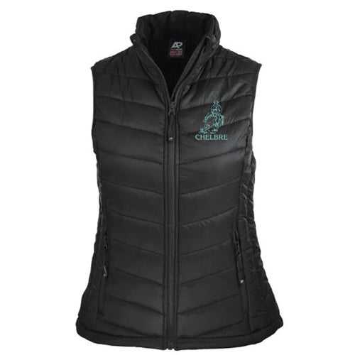 Chelbre Snowy Black puff vest