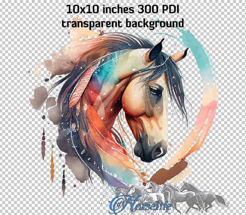 Digital Download Sublimation/DTF indian Horse design H003