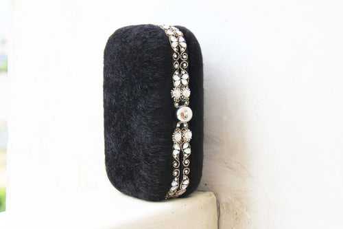 black fur clutch