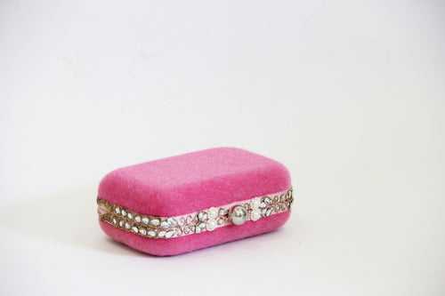 pink fur clutch