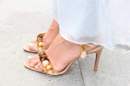 Nude & gold bubbles Stiletto