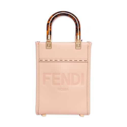 FENDI PINK LEATHER SOULDER BAG