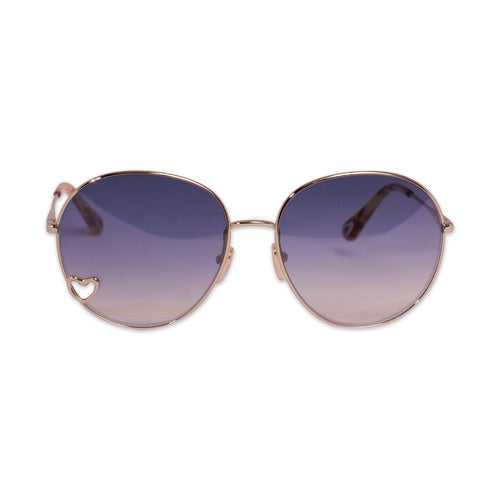 CHLOE SUNGLASSES IN GOLD-BLUE