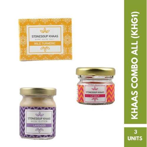 Gift Combo (KHG1) - Wild Turmeric Soap, Lip Balm, Lavender Body Butter