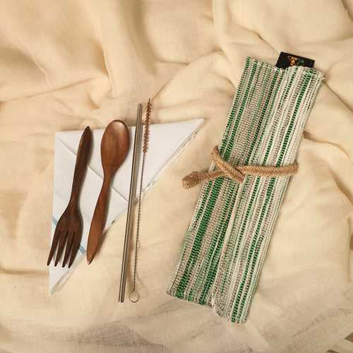 reCharkha's Upcycled Handwoven Cutlery Kit