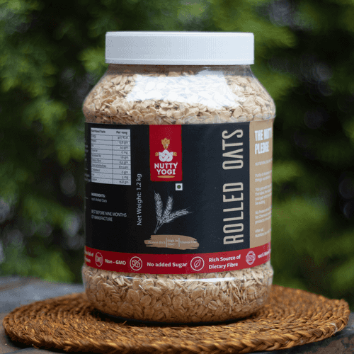 Nutty Yogi Gluten Free Rolled Oats Jar 1.2kg