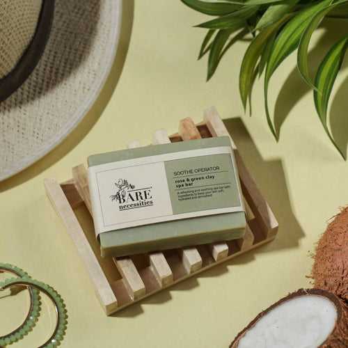 Soothe Operator - Rose & Green Clay Spa Bar [Handmade Cold-processed Soap]
