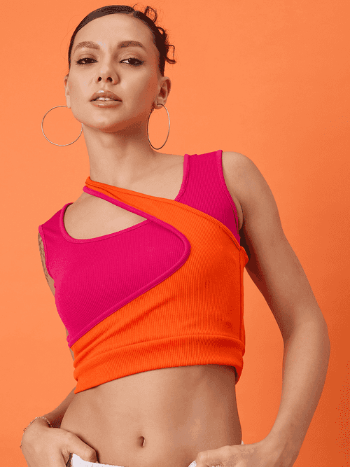 Stretchable Sleeveless Dual-Ribbed Top